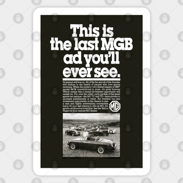 MGB - advert Magnet by Throwback Motors